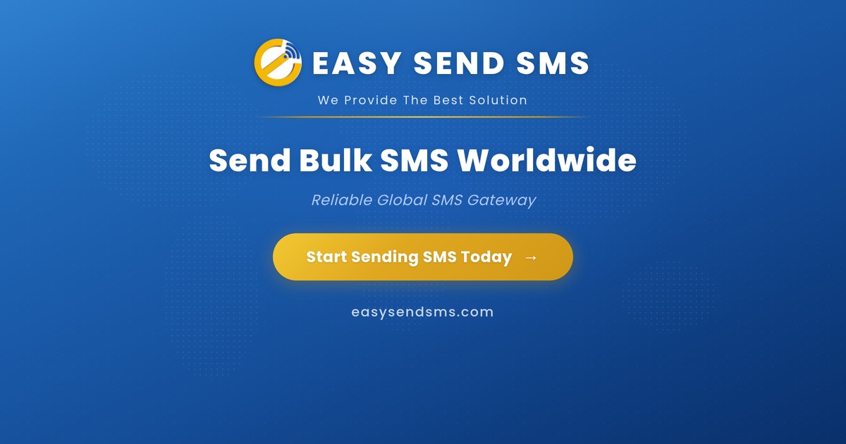 EasySendSMS Developer Hub | SMS API, SMPP Gateway, HLR Lookup & Number ...
