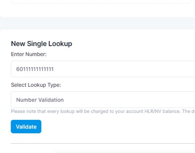 EasySendSMS - Number Validation - Step 2